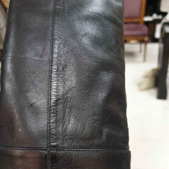 Chanel Leather Over-the-knee Heeled Boots Sz.38 - Picture 12 of 16